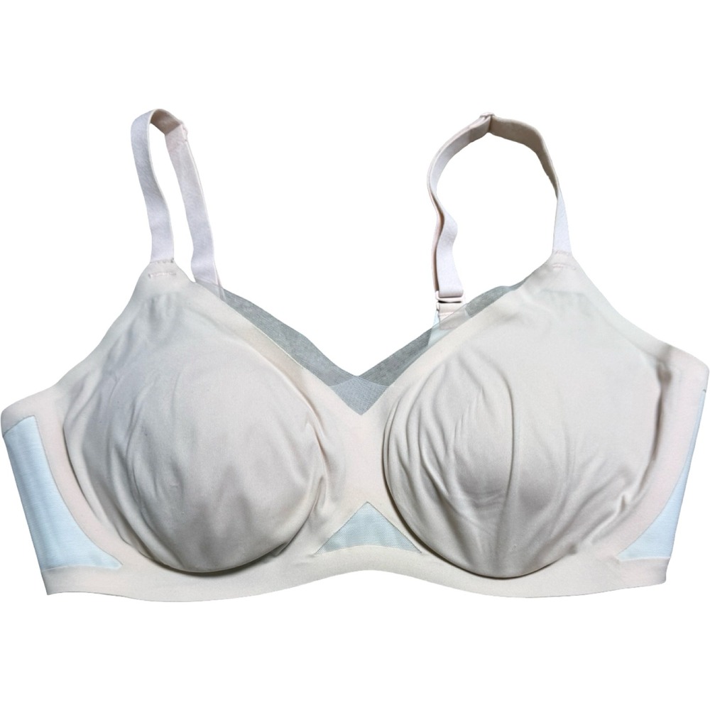 Honeylove Crossover Bra Womens Medium 36B/C Sand Beige Good Wire-Free Seamless